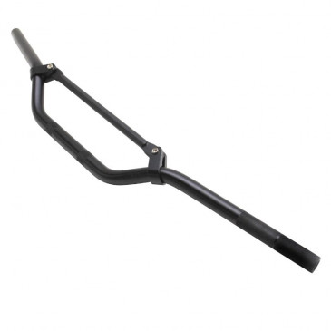 GUIDON 50 A BOITE REPLAY CROSS ALU DIAM 22,2mm L810mm H105mm AVEC BARRE DE RENFORT NOIR MAT 3700948036440