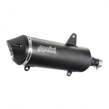 EXHAUST FOR MAXISCOOTER POLINI BLACK FOR PEUGEOT 400 METROPOLIS 2013> (CEE APPROVED) (190.0054)