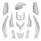 CARROSSERIE/CARENAGE MAXISCOOTER ADAPTABLE YAMAHA 500 TMAX 2001>2007 BLANC BRILLANT -STYLE ORIGINE- (KIT 12 PIECES) -P2R- 3700948104095