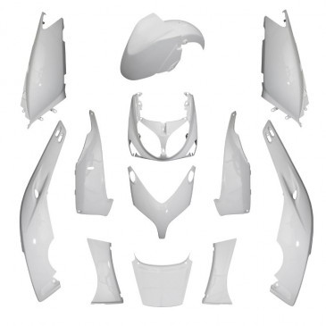 CARROSSERIE/CARENAGE MAXISCOOTER ADAPTABLE YAMAHA 500 TMAX 2001>2007 BLANC BRILLANT -STYLE ORIGINE- (KIT 12 PIECES) -P2R- 3700948104095