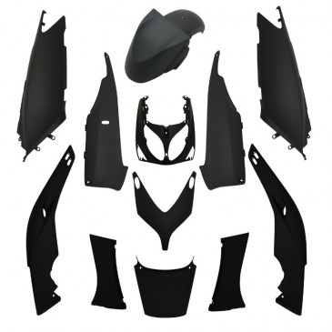 CARROSSERIE/CARENAGE MAXISCOOTER ADAPTABLE YAMAHA 500 TMAX 2001>2007 NOIR MAT -STYLE ORIGINE- (KIT 12 PIECES) -P2R- 3700948104132