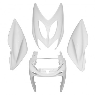 CARROSSERIE/CARENAGE SCOOT ADAPTABLE MBK 50 NITRO 1997>2012/YAMAHA 50 AEROX 1997>2012 BLANC BRILLANT (KIT 4 PIECES) -P2R- 3700948108260