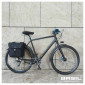 DOUBLE BAG FOR BICYCLE -REAR- BASIL GO 32Lt BLACK - ON LUGGAGE RACK WITH VELCRO TAPES - COMPATIBLE MIK SYSTEM