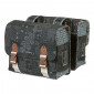 SACOCHE ARRIERE VELO DOUBLE BASIL BOHEME 35L NOIR/CREME FIXATION VELCROS SUR PORTE BAGAGE (37x15x37cm) 8715019180132
