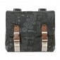 DOUBLE BAG FOR BICYCLE - REAR - BASIL BOHEME 35L BLACK/CREAM - ON LUGGAGE RACK WITH VELCRO TAPES (37x15x37cm) 8715019180132