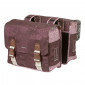 DOUBLE BAG FOR BICYCLE -REAR- BASIL BOHEME 35L FIG RED - ON REAR LUGGAGE RACK WITH VELCRO TAPES (37x15x37cm) 8715019180125