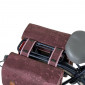 DOUBLE BAG FOR BICYCLE -REAR- BASIL BOHEME 35L FIG RED - ON REAR LUGGAGE RACK WITH VELCRO TAPES (37x15x37cm)
