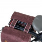 DOUBLE BAG FOR BICYCLE -REAR- BASIL BOHEME 35L FIG RED - ON REAR LUGGAGE RACK WITH VELCRO TAPES (37x15x37cm) 8715019180125