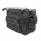 HANDLEBAR BAG FOR BICYCLE - NEWTON N4 BLACK - CLIP-ON Ø 25.8/31.8 - WITH MAP CASE (Lg30xL19xH21)