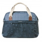 SAC A MAIN VELO BASIL BOHEME 18L BLEU INDIGO FIXATION RAPIDE HOOK-ON SUR PORTE BAGAGE AVANT/ARRIERE (44x17x31cm)