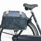 SAC A MAIN VELO BASIL BOHEME 18L BLEU INDIGO FIXATION RAPIDE HOOK-ON SUR PORTE BAGAGE AVANT/ARRIERE (44x17x31cm)