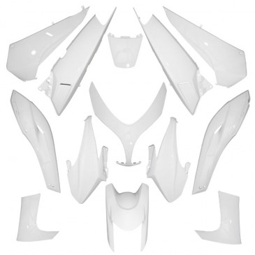 CARROSSERIE/CARENAGE MAXISCOOTER ADAPTABLE YAMAHA 500 TMAX 2008>2011 BLANC BRILLANT (KIT 13 PIECES) -P2R- 3700948046593