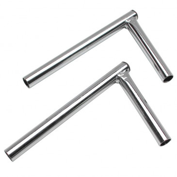 HANDLEBAR FOR MOPED -REPLAY- BRACKET SHAPED FOR 103 MVL -STEEL- CHROME Ø 22mm (PAIR) -SELECTION P2R-