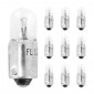 LIGHT BULB 12V 5W -Foot BA9s -Std T5W CLEAR (PARKING LIGHT). (10 IN BOX). -FLOSSER-