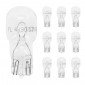 LIGHT BULB 12V 10W -Foot W2,1x9,5d -Std T13 WEDGE CLEAR (Turn Lights). (10 IN BOX). -FLOSSER-