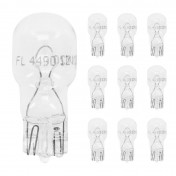 AMPOULE/LAMPE STANDARD 12V 10W CULOT W2,1x9,5d NORME T13 WEDGE BLANC (CLIGNOTANT) (BOITE DE 10) -FLOSSER- 4018354007954