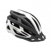 CASQUE VELO ADULTE GIST E-BIKE PLANET URBAN BLANC/NOIR IN-MOLD TAILLE 52-58 REGLAGE MOLETTE 212GRS - ECLAIRAGE INTEGRE 8013271325156