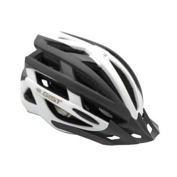 EBIKE ADULT HELMET GIST PLANET URBAN WHITE/BLACK IN-MOLD EURO 52-58 RATCHET SETTING 212GRS - INTEGRATED LIGHTS