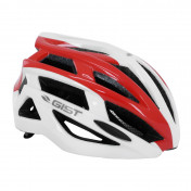 CASQUE VELO ADULTE GIST ROUTE PLANET BLANC/ROUGE IN-MOLD TAILLE 52-58 REGLAGE MOLETTE 212GRS 8013271325026