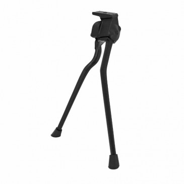 BEQUILLE VELO DOUBLE CENTRALE PLETSCHER TWIN NOIR AVEC 2 PIEDS RABATABLE DU MEME COTE LONGUEUR 320mm 7612616061202