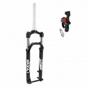 FOURCHE VTT 27.5 " ZOOM 868S A RESSORT NOIR REGLABLE/BLOCABLE AVEC MANETTE AU CINTRE DEB. 100MM POUR AXE TRAVERSANT BOOST 15-110 PIVOT LISSE CONIQUE 1''1/8-1"1/2 EXTERIEUR COMPATIBLE DISQUE 3700948219362