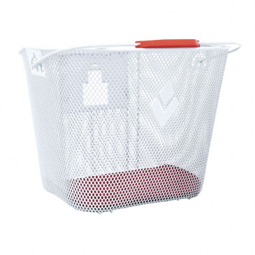 PANIER AVANT ACIER NID ABEILLE HAPO.G BLANC ( cm) -VENDU AVEC FIXATION DMTS VAE / E-BIKE (LARGEUR INTERIEURE FIXATION POUR VAE / 8cm) 3104889922440