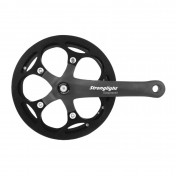 CHAINSET FOR ROAD BIKE - STRONGLIGHT 8 Speed. IMPACT S BLACK 170mm 46 Teeth - WITH CHAINGUARD (TAPERED SQUARE 118mm) 3700223722037