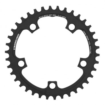 PLATEAU GRAVEL 5BRA D.110 POUR SRAM STRONGLIGHT CT2 38DTS MONO NOIR COMPATIBLE RED/FORCE/RIVAL 11V. NARROW WIDE 3700223721139