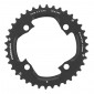 CHAINRING FOR MTB- Ø104 - 4arms-FOR DOUBLE- 38T. Ø104 2X10 OUTER BLACK STRONGLIGHT . 10 Speed SHIMANO XT M785 (FOR "INNER" 24/26T. ) NON THREADED Thickness 5 mm 3700223713431