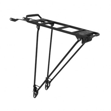 LUGGAGE RACK-REAR- ON STAYS- PLETSCHER WERSO BLACK ALUMINIUM 26"/28"/700C COMPATIBLE MIK SYSTEM / BASIL RANGE - MAX LOAD 27kgs