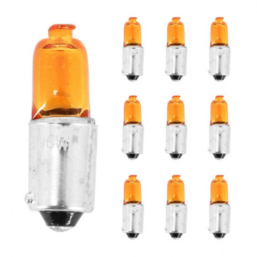 LIGHT BULB MINI HALOGEN H6W 12V 6W -Foot BAX9s ORANGE (PARKING LIGHT). (10 IN BOX). -SELECTION P2R- 3701213428663