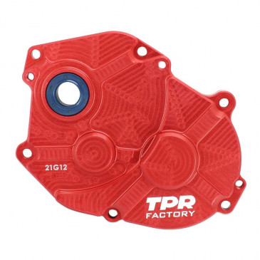 TRANSMISSION COVER TPR FOR SCOOTER MBK 50 BOOSTER, STUNT, NITRO / YAMAHA 50 BWS, SLIDER, AEROX RED. -TOP PERFORMANCES-