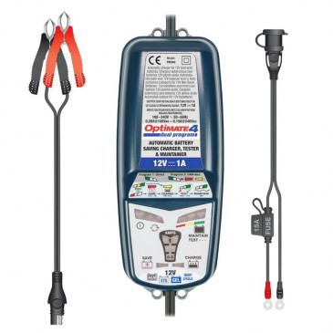 BATTERY CHARGER OPTIMATE (AUTOMATIC CHARGE, TEST AND MAINTENANCE) OPTIMATE 4 DUAL PROGRAM TM340 12V