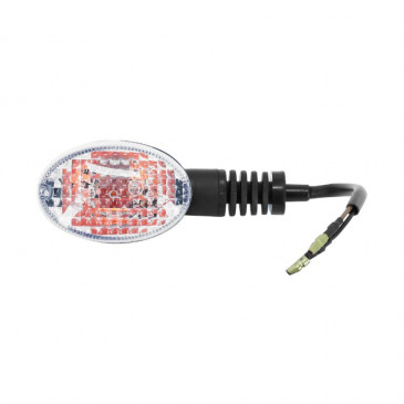 CLIGNOTANT 50 A BOITE/CYCLO ADAPTABLE DERBI 50 SENDA/GILERA 50 SMT/YAHAHA 50 TZR/MBK 50 XPOWER, 51 KANSAS AVANT OU ARRIERE TRANSPARENT (HOMOLOGUE CE) (PAIRE) -SELECTION P2R- 3701213430772