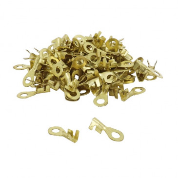 ELECTRIC CABLE RING TERMINAL- BRASS - NON ISOLATED Ø 4.2 x 20 to crimp (PER 100 IN A BAG) -SELECTION P2R- 3701213429561