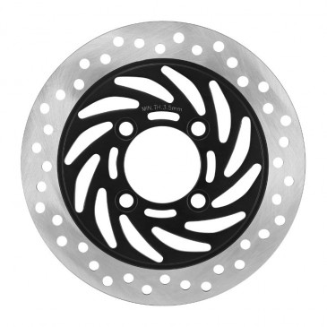 DISQUE DE FREIN ADAPTABLE HONDA 125 PCX 2009>2021 AV, 125 SH MODE 2014>2022 AV, 110 VISION 2010>2021 AV NOIR/ARGENT (EXT 220mm - INT 58mm - 4 TROUS) -P2R- 3700948210260