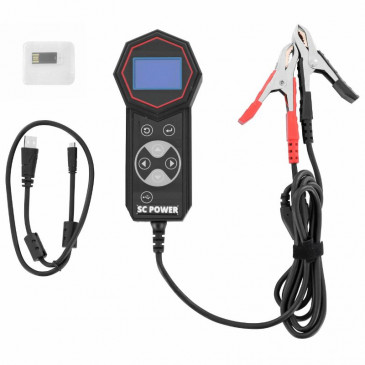 BATTERY TESTER PROFESSIONAL MOTO/SCOOTER/MOTOCULTURE SC POWER SCT06 12V (DIGITAL SCREEN/ TOUCH INTERFACE) (TO TEST BATTERY/START-UP/ALTERNATOR)