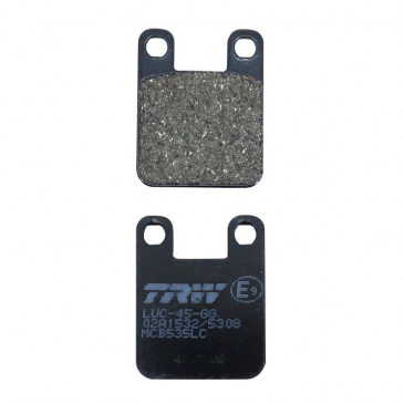 BRAKE PADS - TRW FOR DERBI 50 SENDA Front / PEUGEOT 50 SPEEDFIGHT 1 1996> Front , LUDIX (AJP) Front / MBK 50 X-POWER 2004> Rear , X-LIMIT 2004> Rear / YAMAHA 50 TZR 2004> Rear , DTR 2004> (MCB535 LC) 3322938403676