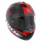 HELMET-FULL FACE MT RAPIDE PRO CARBON C2 RED/GLOSSY BLACK XS (FIBER SHELL/SINGLE VISOR/ PINLOCK READY)