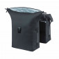 SACOCHE ARRIERE VELO DOUBLE BASIL SOHO 41L NOIR FIXATION PORTE BAGAGE SYSTEME MIK (COMPATIBLE AVEC 157030 INCLUS)(31x12x37cm) AVEC ECLAIRAGE LED 8715019181238