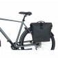 DOUBLE BAG FOR BICYCLE - REAR - BASIL SOHO 41Lt BLACK COMPATIBLE MIK SYSTEM (31x12x37cm) With led lights. 8715019181238