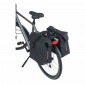 SACOCHE ARRIERE VELO DOUBLE BASIL SOHO 41L NOIR FIXATION PORTE BAGAGE SYSTEME MIK (COMPATIBLE AVEC 157030 INCLUS)(31x12x37cm) AVEC ECLAIRAGE LED 8715019181238