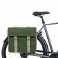 SACOCHE ARRIERE VELO DOUBLE BASIL URBAN LOAD IMPERMEABLE VERT / SABLE 48-53L (41x18x46cm) WATERPROOF