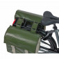 DOUBLE BAG FOR BICYCLE - REAR - BASIL URBAN LOAD - GREEN / SAND 48-53Lt (41x18x46cm) WATERPROOF 8715019182266