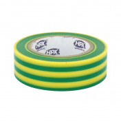 ADHESIVE TAPE HPX - INSULATING XB1910 YELLOW/GREEN 19mm x 10M (TEMPERATURE RESIST: from -50°C to +80°C, 5000V)