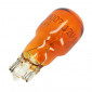 LIGHT BULB 12V 10W -Foot W2,1x9,5d -Std T13 WEDGE ORANGE (Turn Lights). (10 IN BOX). -FLOSSER