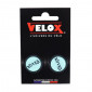 HANDLEBAR END PLUG- FOR ROAD BIKE- VELOX DOMING "BIANCHI GREEN" (SOLD PER 2 ON CARD) 3660429386498