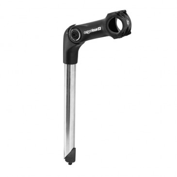 POTENCE CITY A PLONGEUR ERGOTEC OCTOPUS 2 REGLABLE 25.4mm POUR CINTRE 31.8mm L 90mm ARGENT/NOIR (plongeur 300mm) (HOMOLOGUE NIVEAU 4) 4016538097296
