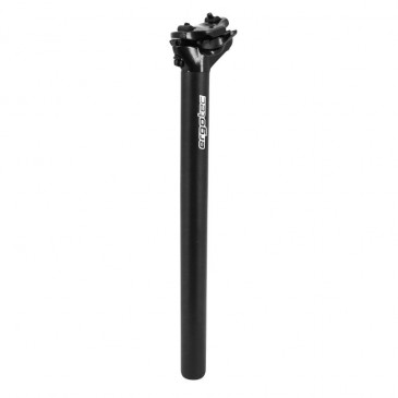 SEATPOST FOR MTB/ROAD BIKE - ERGOTEC ATAR ALUMINIUM BLACK Ø 27.2 mm Lg 350 mm Setback 15 mm (APPROVED LEVEL 4) 4016538097371