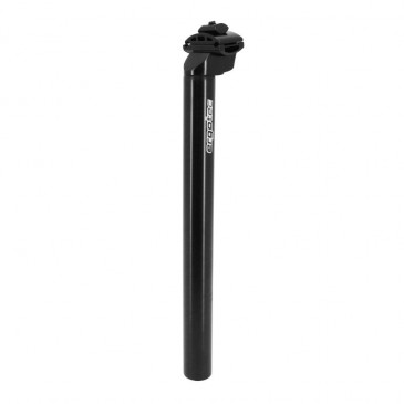 SEATPOST FOR MTB/ROAD BIKE - ERGOTEC PATENT ALUMINIUM BLACK Ø 25.4 mm Lg 350 mm Setback 18 mm (APPROVED LEVEL 2)